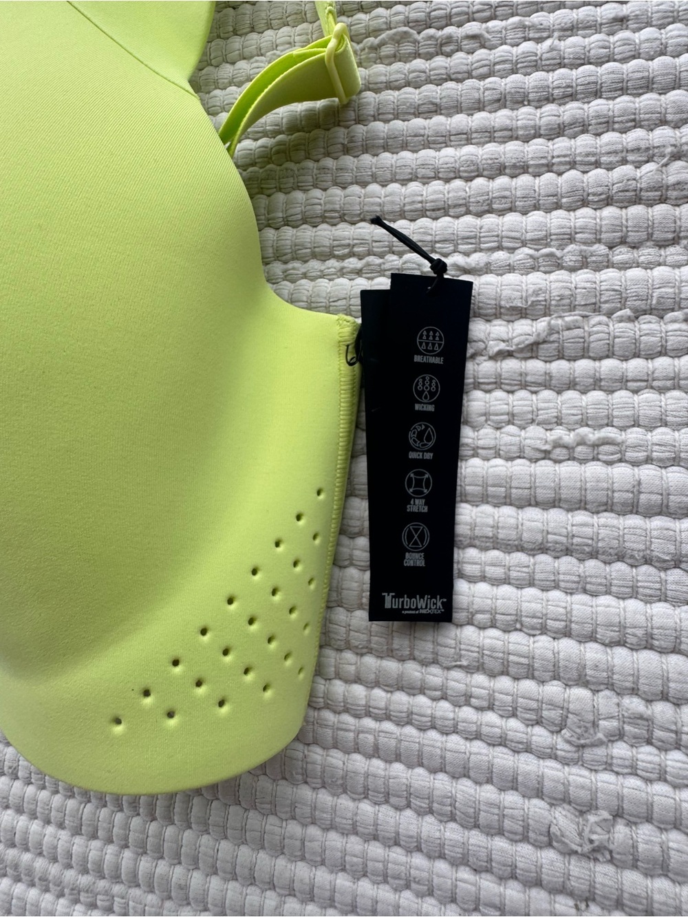 Victoria’s Secret VSX High Support Front-Zip Sports Bra Neon Lime 34D NWT - Picture 5 of 9